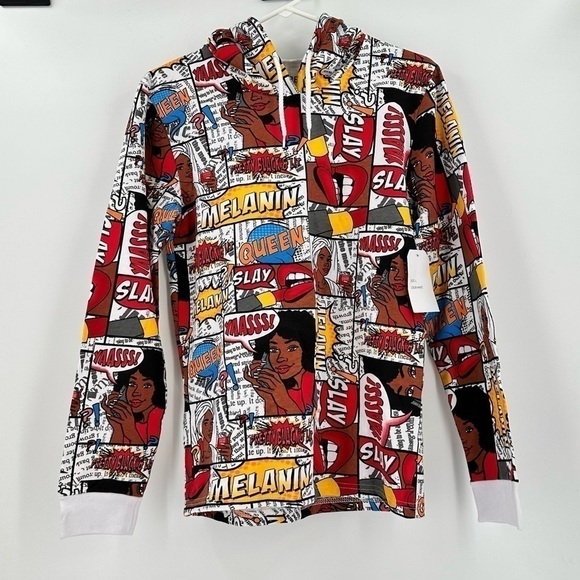 ON Fire NWT Women’s Popular Slogans Lightweight Sweatshirt Hoodie Size Large - Picture 1 of 7